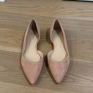 Women's Pink Suede Flats